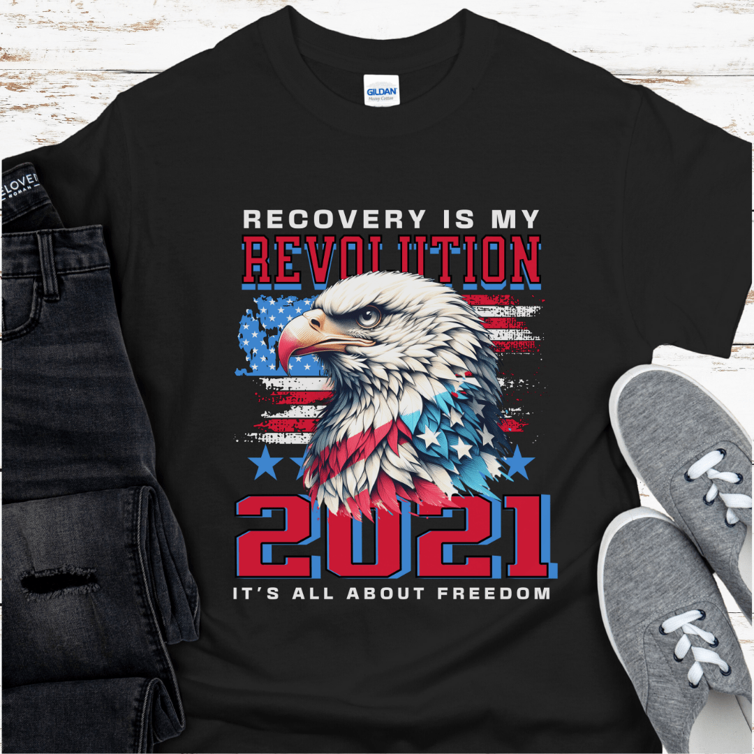 Custom Recovery T-Shirt | Inspiring Sobriety |  Recovery Is My Revolution