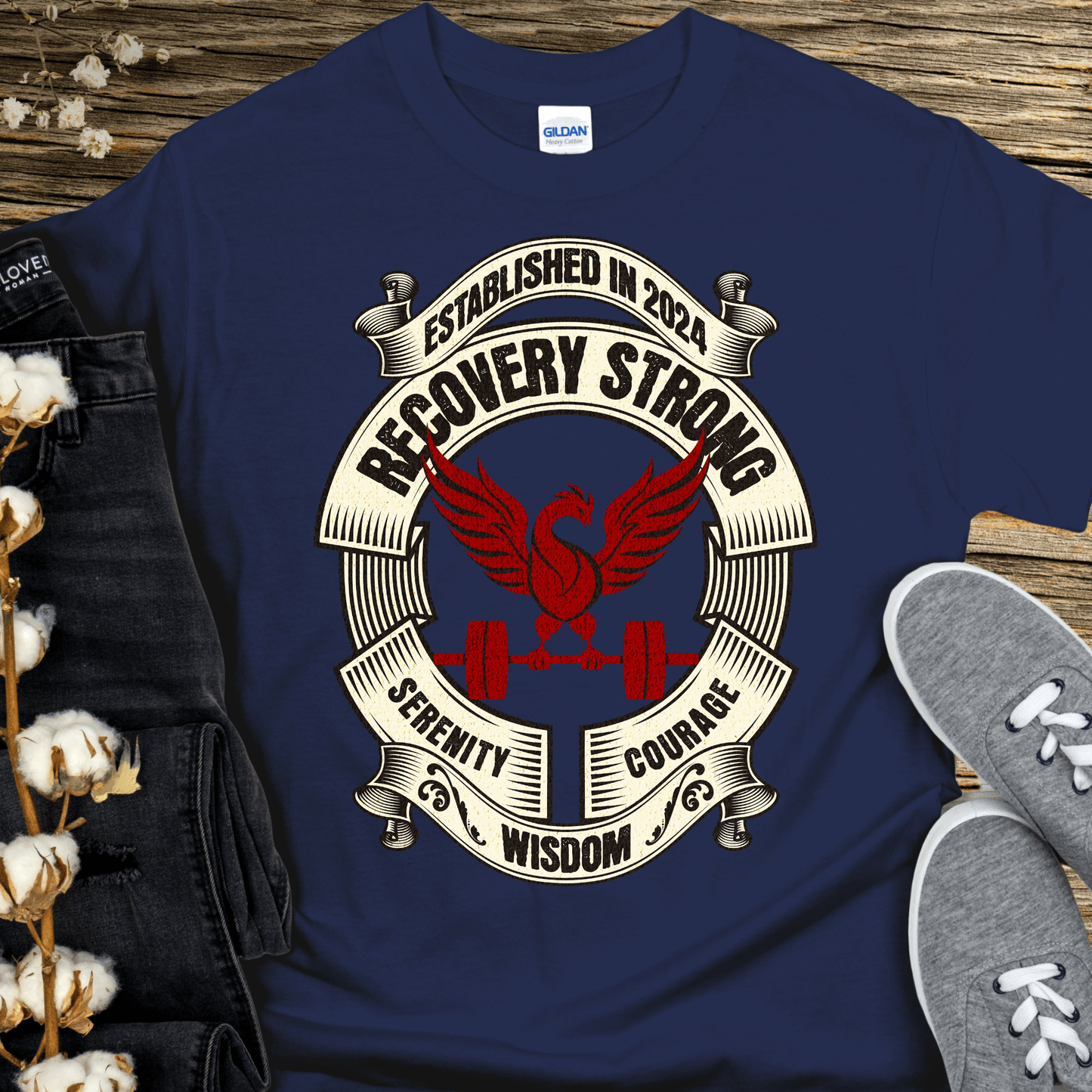 Custom Recovery T-Shirt | Inspiring Sobriety |  Recovery Strong (Phoenix)