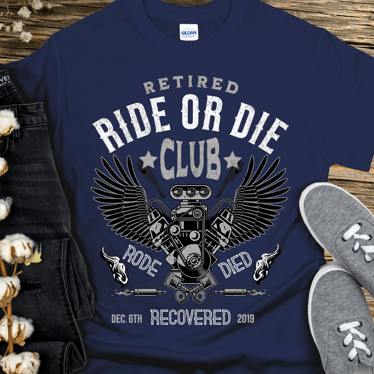 Custom Recovery T-Shirt | Inspiring Sobriety |  Retired Ride or Die Club
