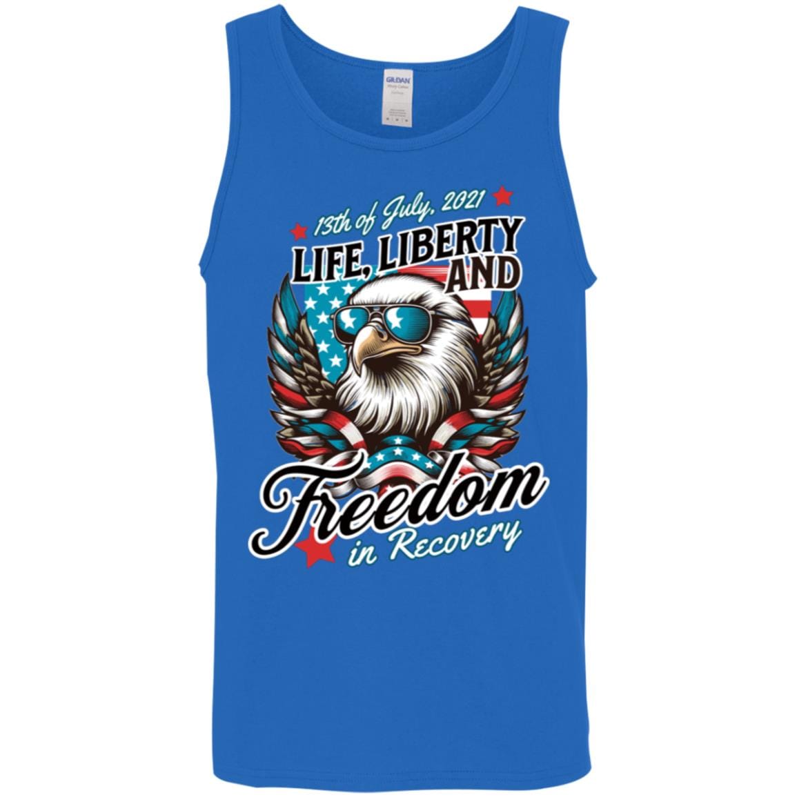 Custom Recovery Unisex Tank | Inspiring Sobriety |  Life, Liberty & Freedom