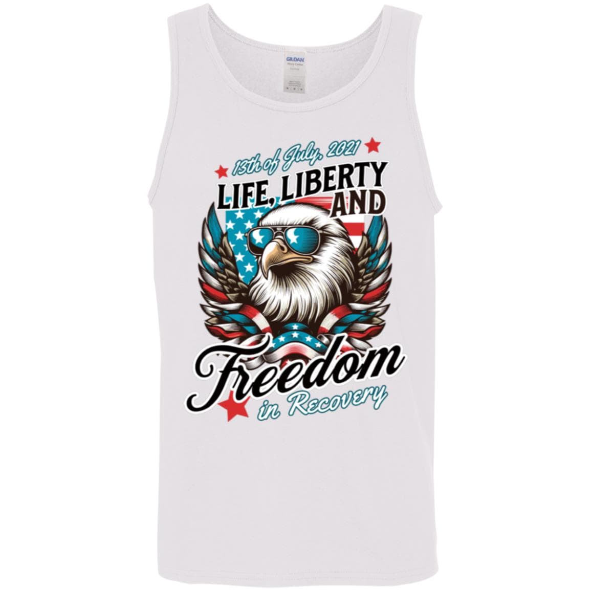 Custom Recovery Unisex Tank | Inspiring Sobriety |  Life, Liberty & Freedom