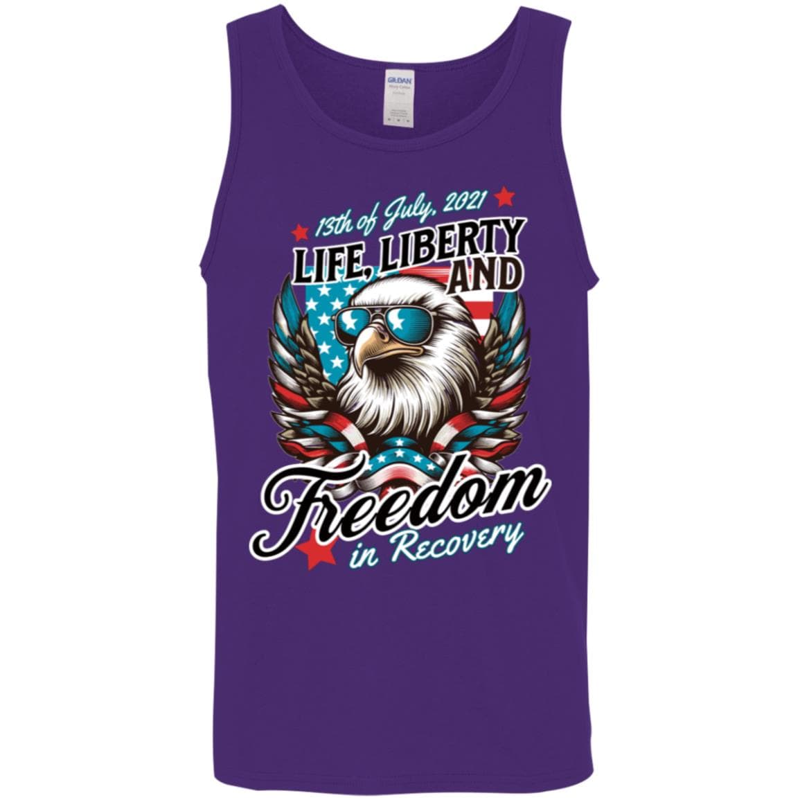 Custom Recovery Unisex Tank | Inspiring Sobriety |  Life, Liberty & Freedom