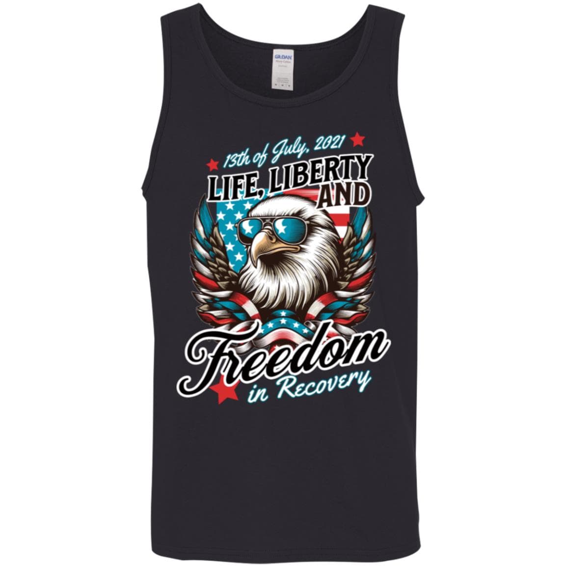 Custom Recovery Unisex Tank | Inspiring Sobriety |  Life, Liberty & Freedom