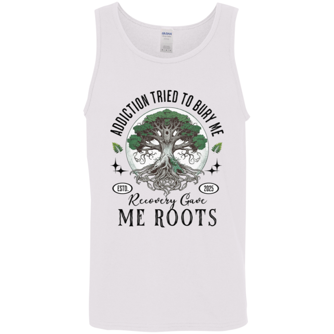 Custom Recovery Unisex Tank | Inspiring Sobriety |  Recovery Gave Me Roots