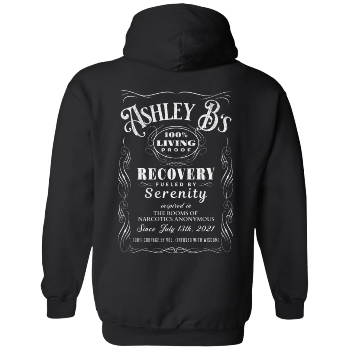 Custom Recovery Zip Hoodie  | Inspiring Sobriety |  (Custom Name) 100% Living Proof