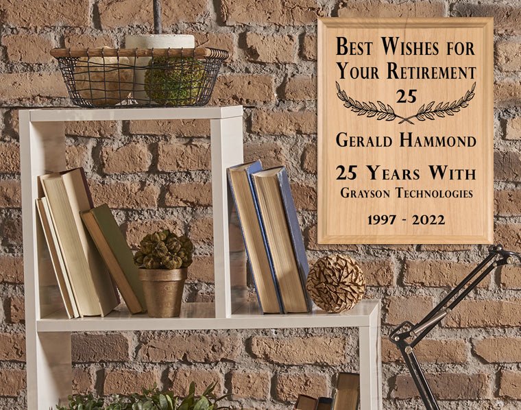 Personalized Retirement Plaque – Custom Year Service Award Gift