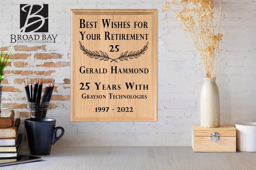 Personalized Retirement Plaque – Custom Year Service Award Gift