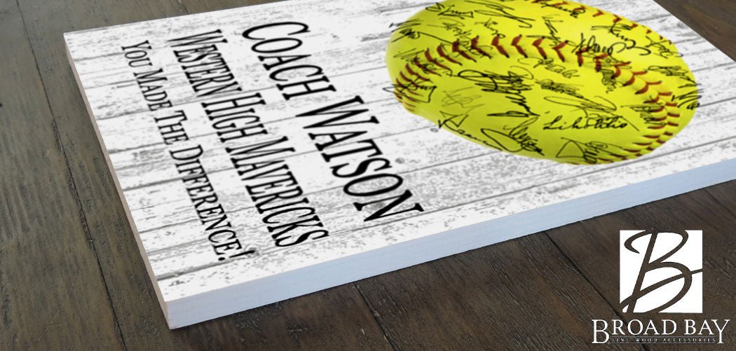 Custom Softball Coach Gift Personalized SIGNABLE for Team Coaches