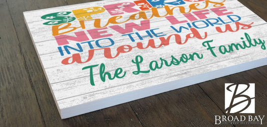 Custom Spring Decor Wall Art Personalized Farmhouse Seasonal Sign