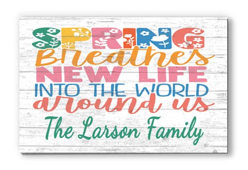 Custom Spring Decor Wall Art Personalized Farmhouse Seasonal Sign