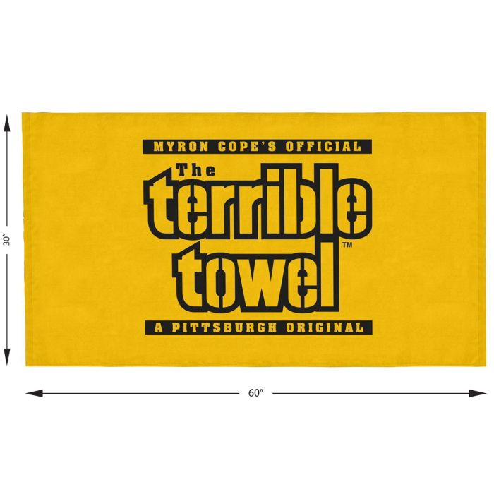 Pittsburgh Steelers Beach Towel Terrible Towel® - Large Plush | Officially licensed by NFL