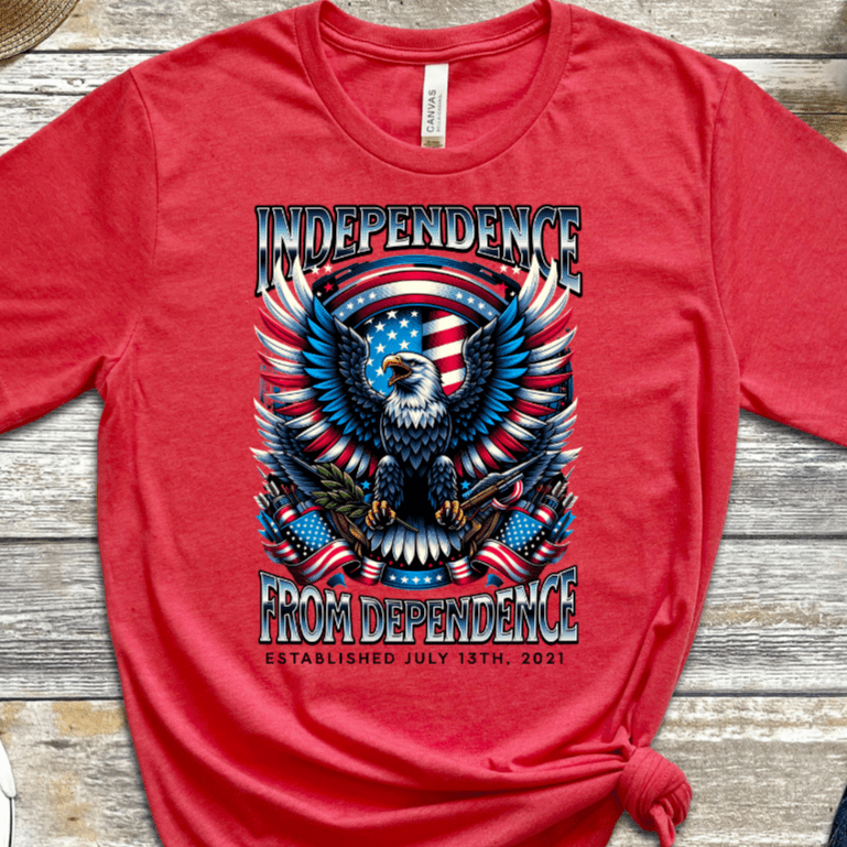 Custom Vintage Recovery T-Shirt | Inspiring Sobriety |  Independence From Dependence