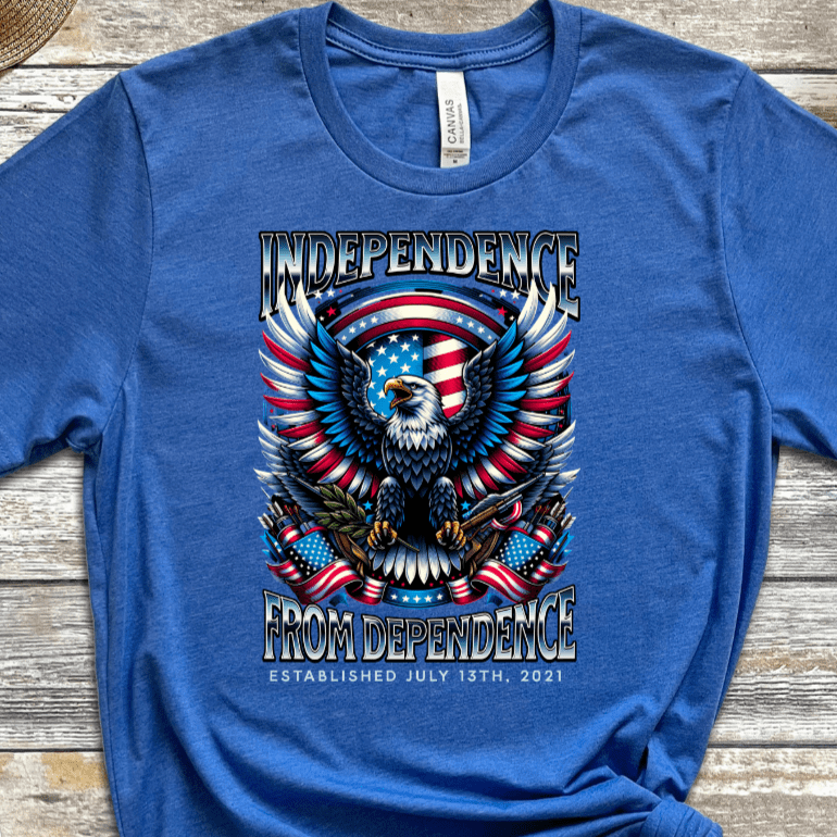 Custom Vintage Recovery T-Shirt | Inspiring Sobriety |  Independence From Dependence