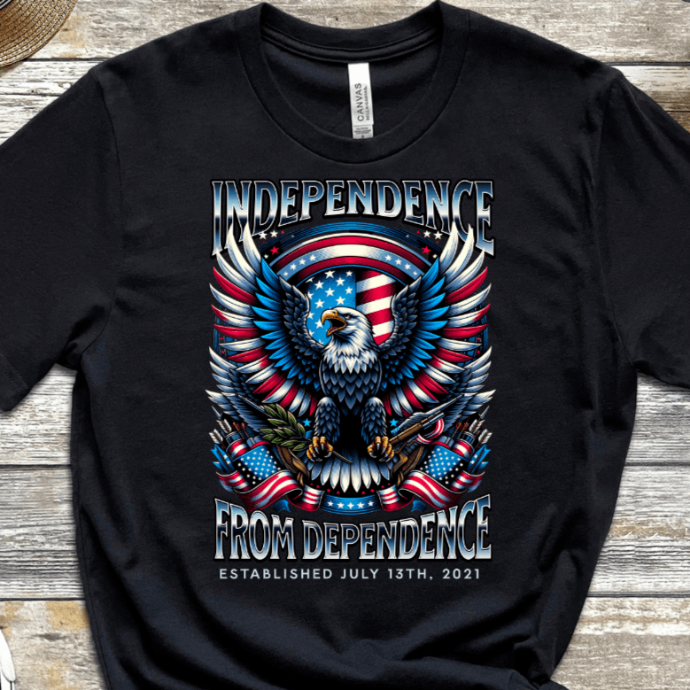 Custom Vintage Recovery T-Shirt | Inspiring Sobriety |  Independence From Dependence