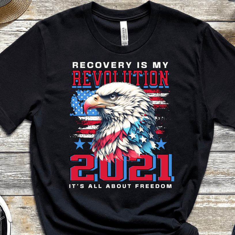 Custom Vintage Recovery T-Shirt | Inspiring Sobriety |  Recovery is My Revolution