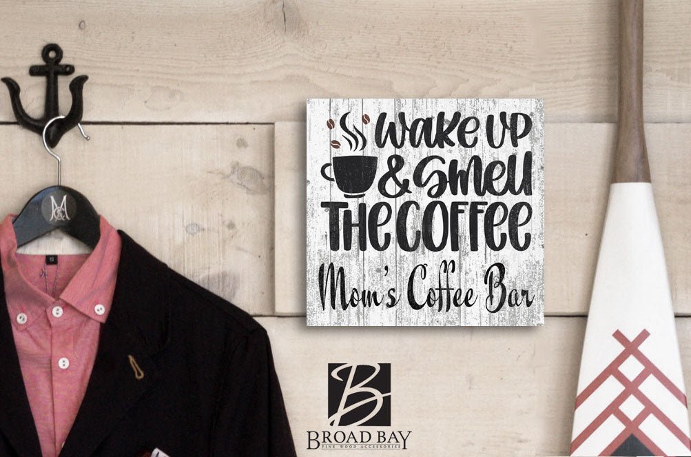 Custom Wake Up and Smell The Coffee Kitchen Sign - Personalized