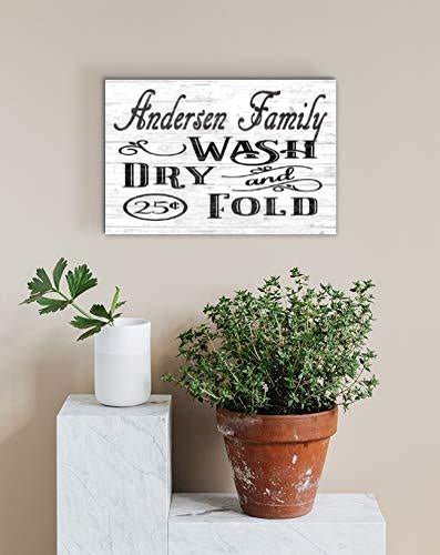 CUSTOM Wash Dry Fold Laundry Room Sign Personalized Decoration