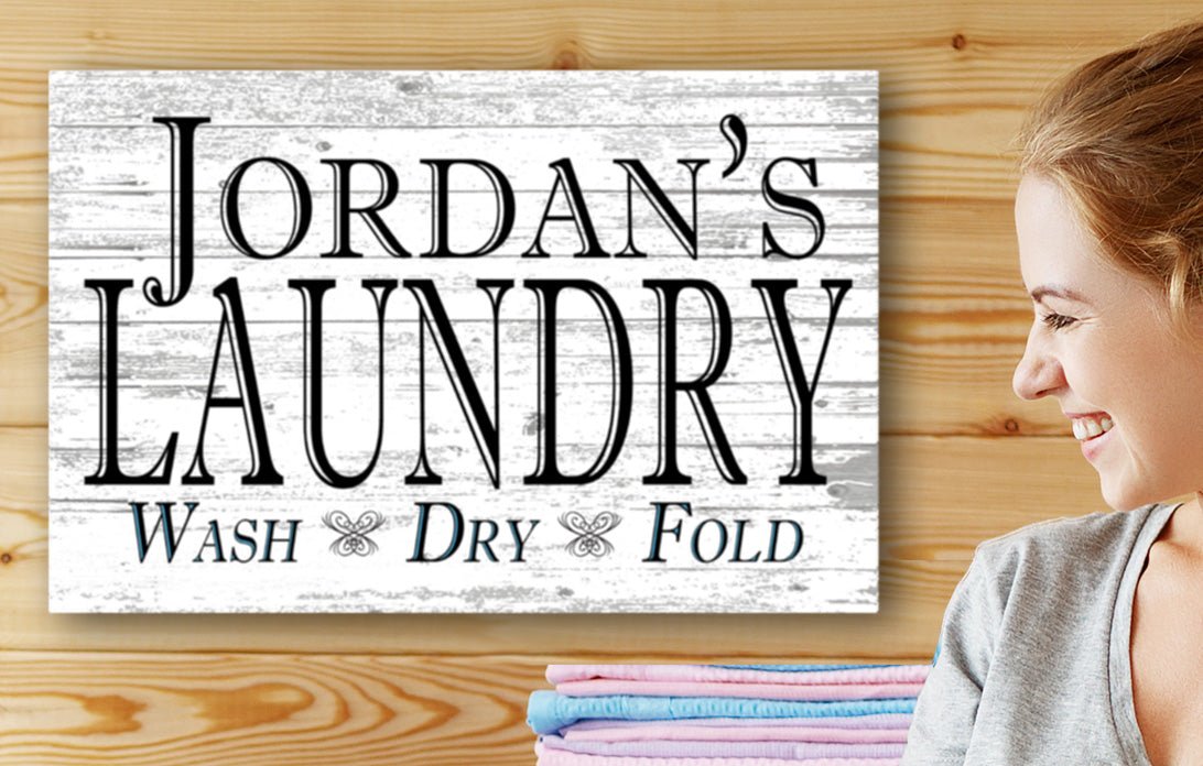 CUSTOM Wash Dry Fold Laundry Sign