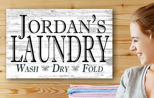 CUSTOM Wash Dry Fold Laundry Sign