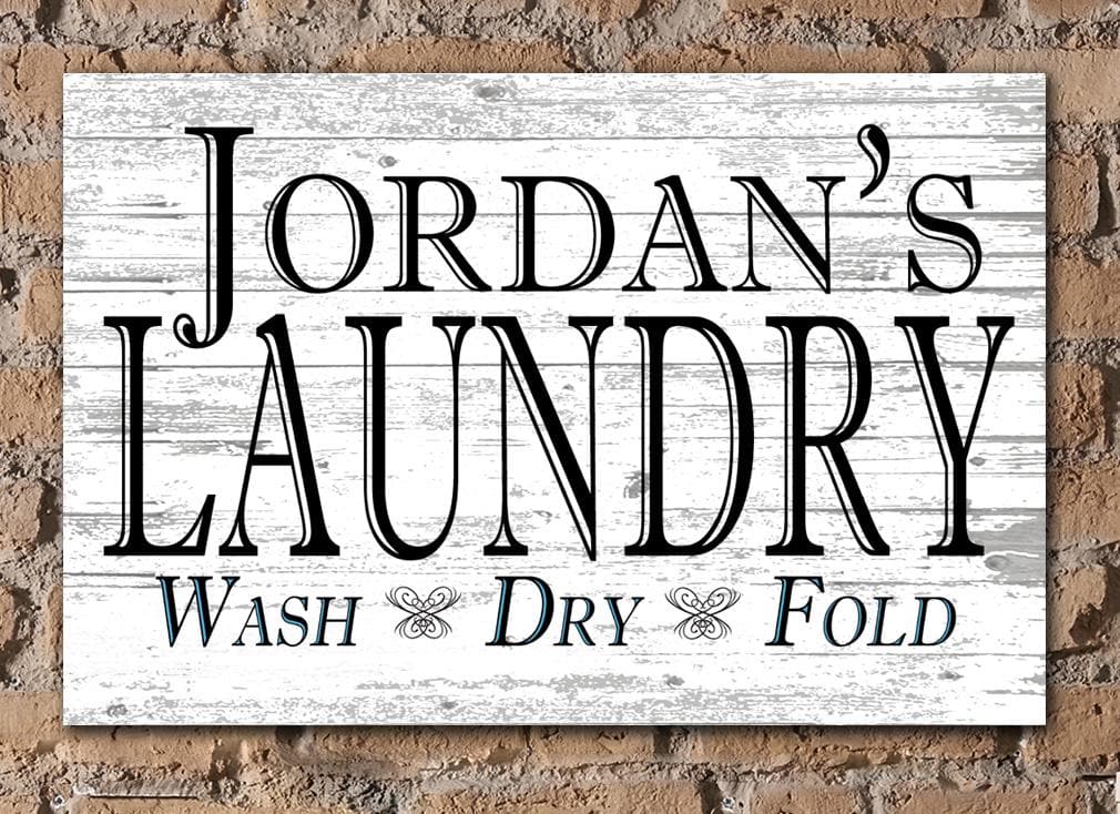 CUSTOM Wash Dry Fold Laundry Sign