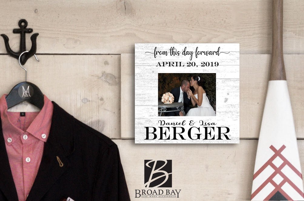 CUSTOM Wedding Gift Uploaded Picture Frame - From This Day Forward - Customized Name, Date & Picture