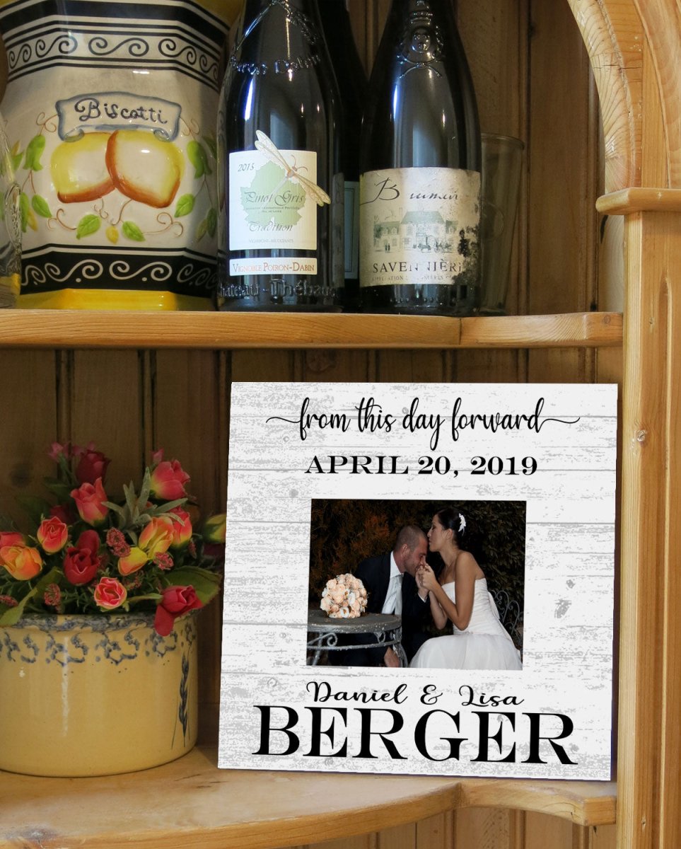 CUSTOM Wedding Gift Uploaded Picture Frame - From This Day Forward - Customized Name, Date & Picture