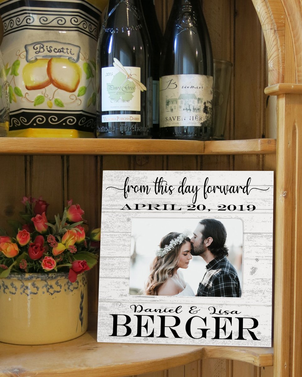 CUSTOM Wedding Gift Uploaded Picture Frame - From This Day Forward - Customized Name, Date & Picture