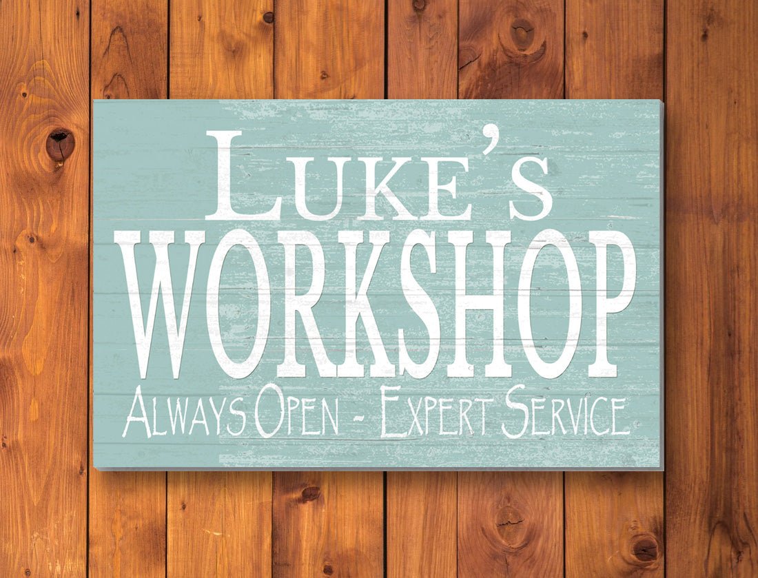 Custom Workshop Sign Personalized Man Cave Gift