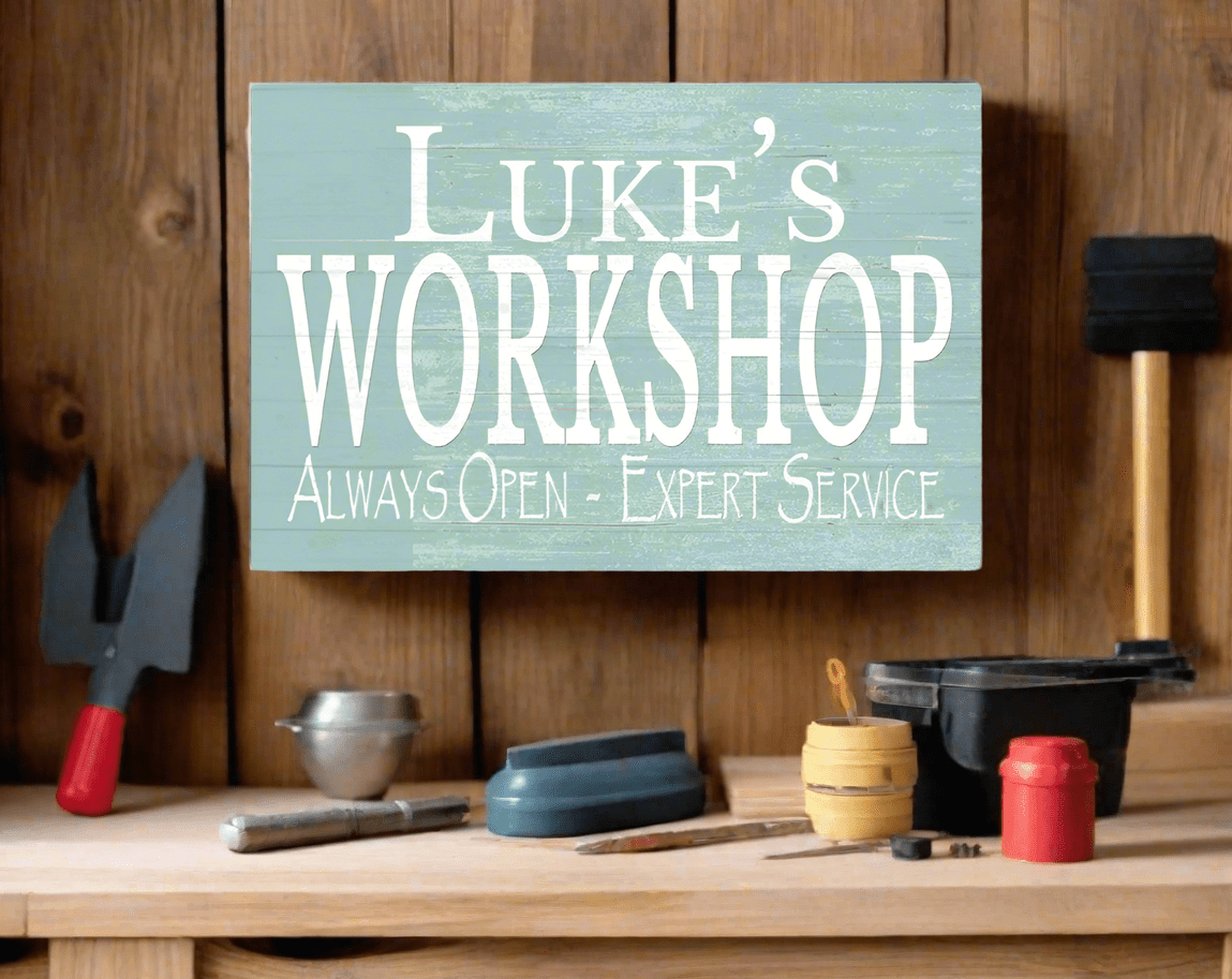 Custom Workshop Sign Personalized Man Cave Gift