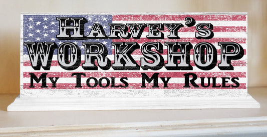 Custom Workshop Sign Personlaized Man Cave Gift Men Husband Son or Grandpa