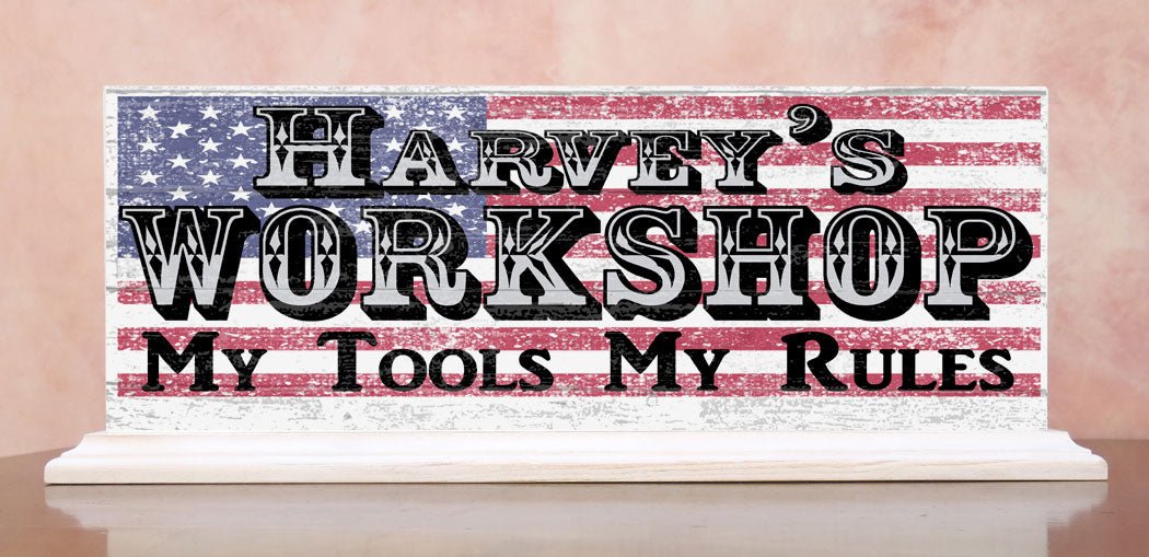 Custom Workshop Sign Personlaized Man Cave Gift Men Husband Son or Grandpa