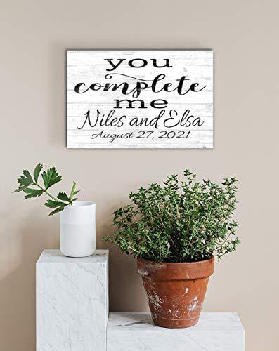 Personalized You Complete Me Sign – Wedding or Anniversary Gift