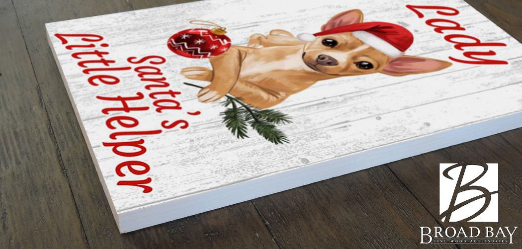 CUSTOMIZED Chihuahua Christmas Decoration - 16.5" x 10.5"