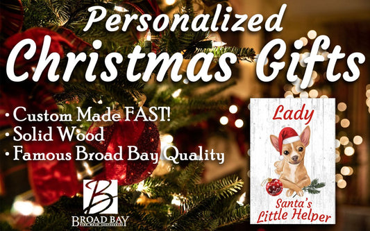 CUSTOMIZED Chihuahua Christmas Decoration - 16.5" x 10.5"
