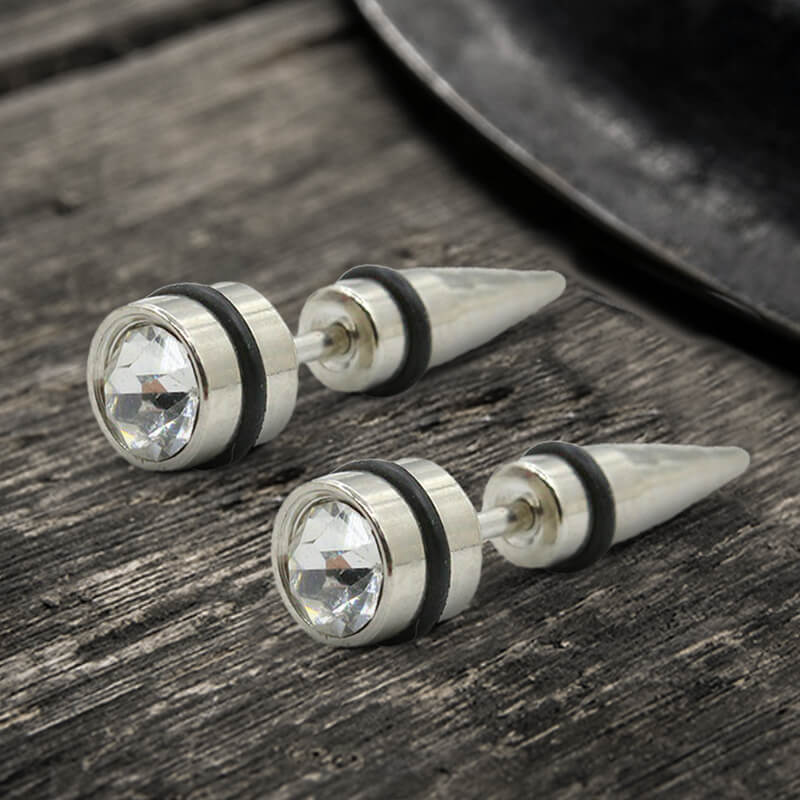 CZ Stone Stainless Steel Stud Earring