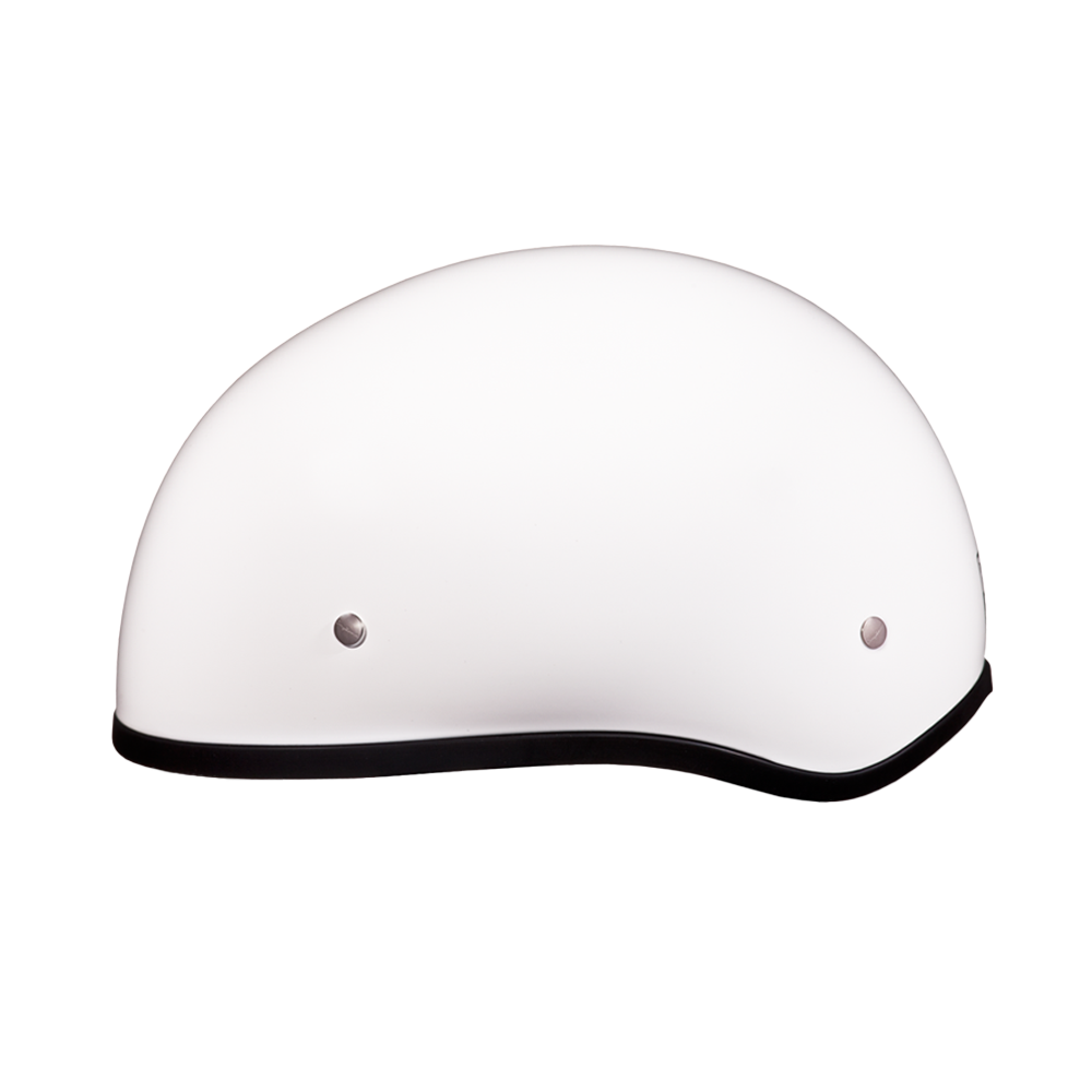 DOT Approved Daytona Skull Cap Half Shell Motorcycle Helmet - Beanie Style for Motorcycles, Cruisers, Scooters, and Mopeds W/O Visor- Hi-Gloss White