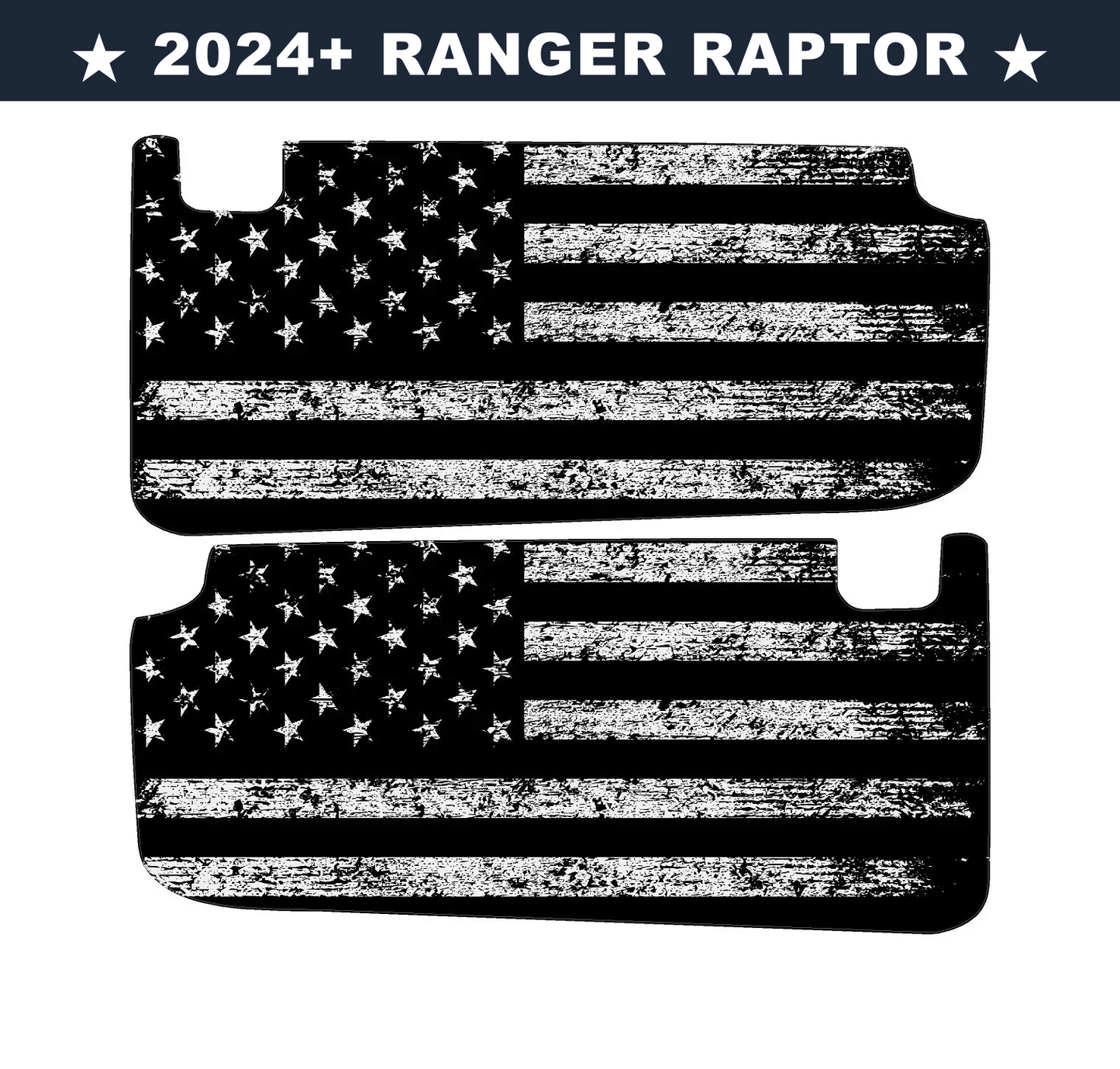 Freedom Series Sun Visor Overlays (Printed Series) - 2024+ Ranger Raptor (with Homelink)