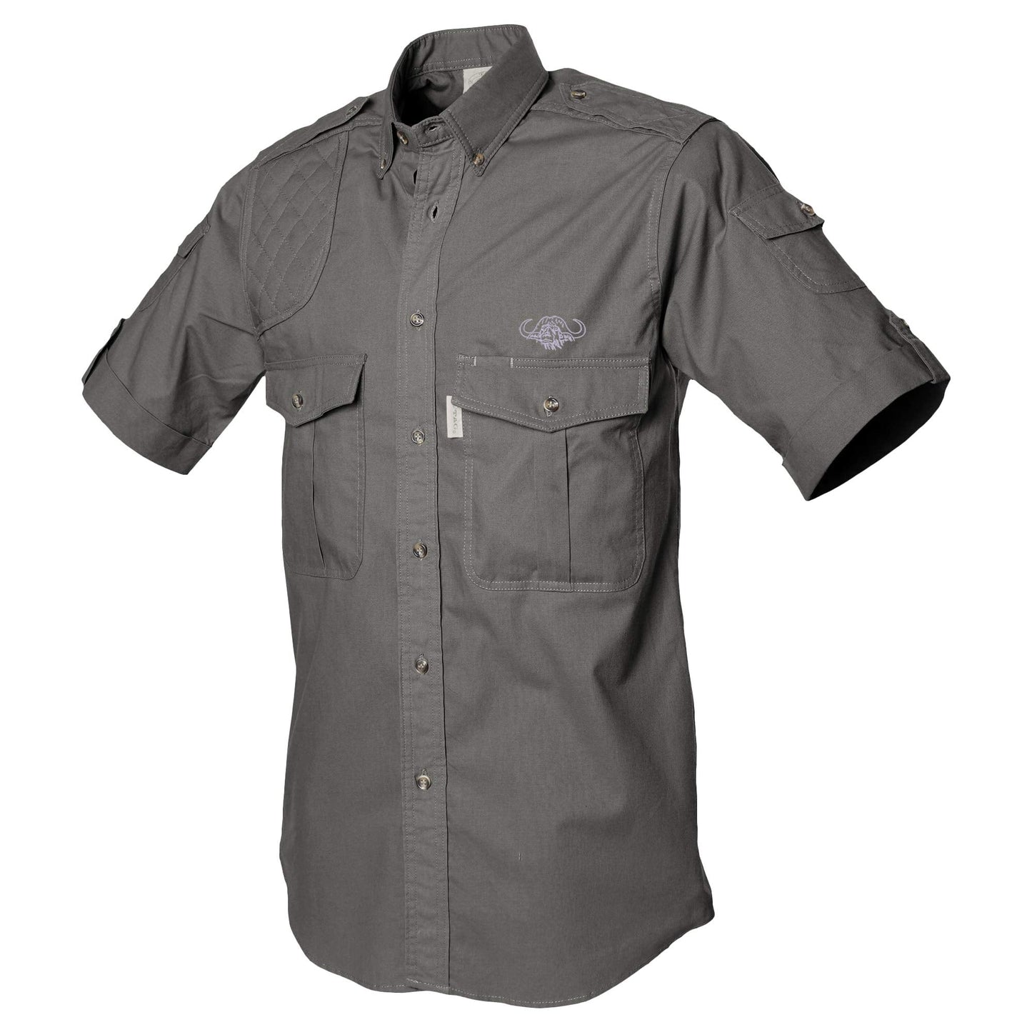 Shooter Shirt for Men with Embroidered Buffalo Logo - S/Sleeve
