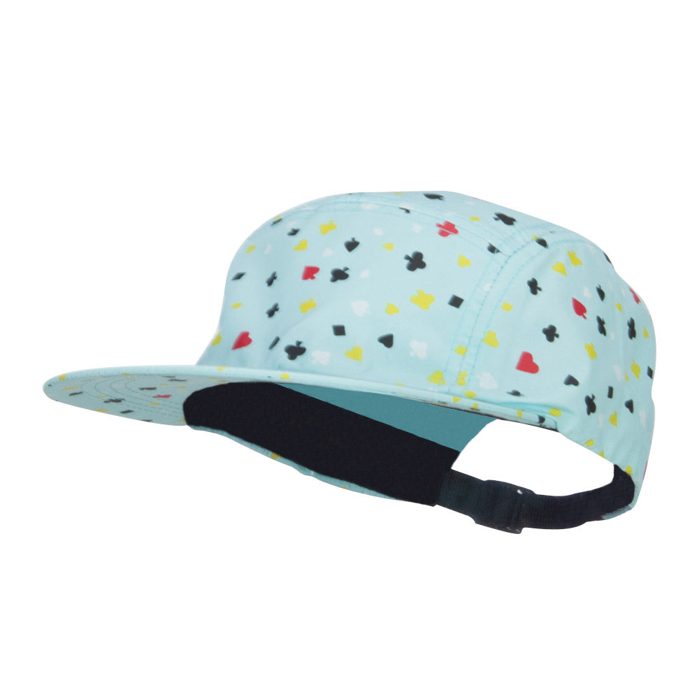Men's 5 Panel Card Print Cap