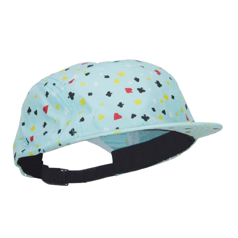 Men's 5 Panel Card Print Cap