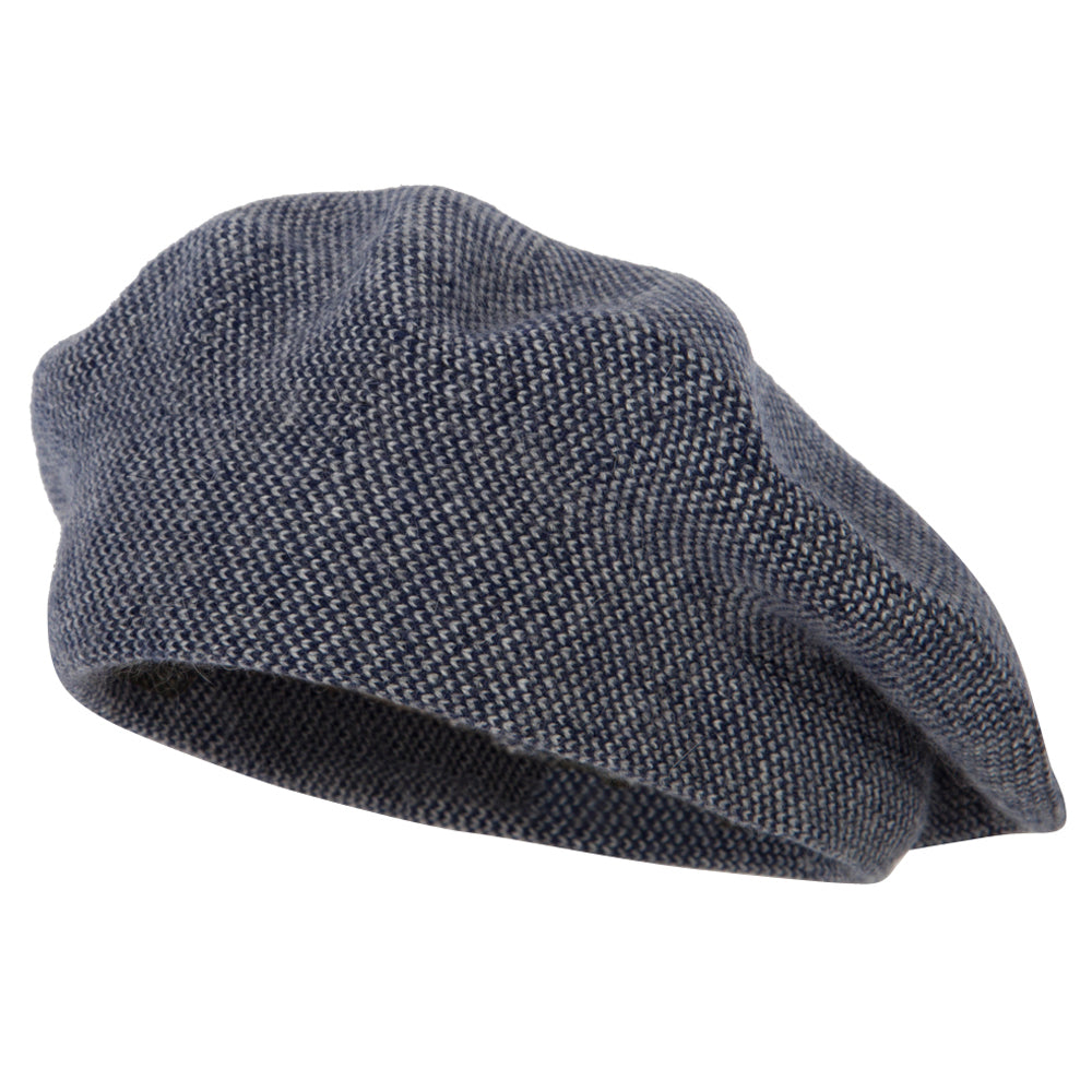 Ladies Acrylic Angora Wide Brim Edge Beret Hat