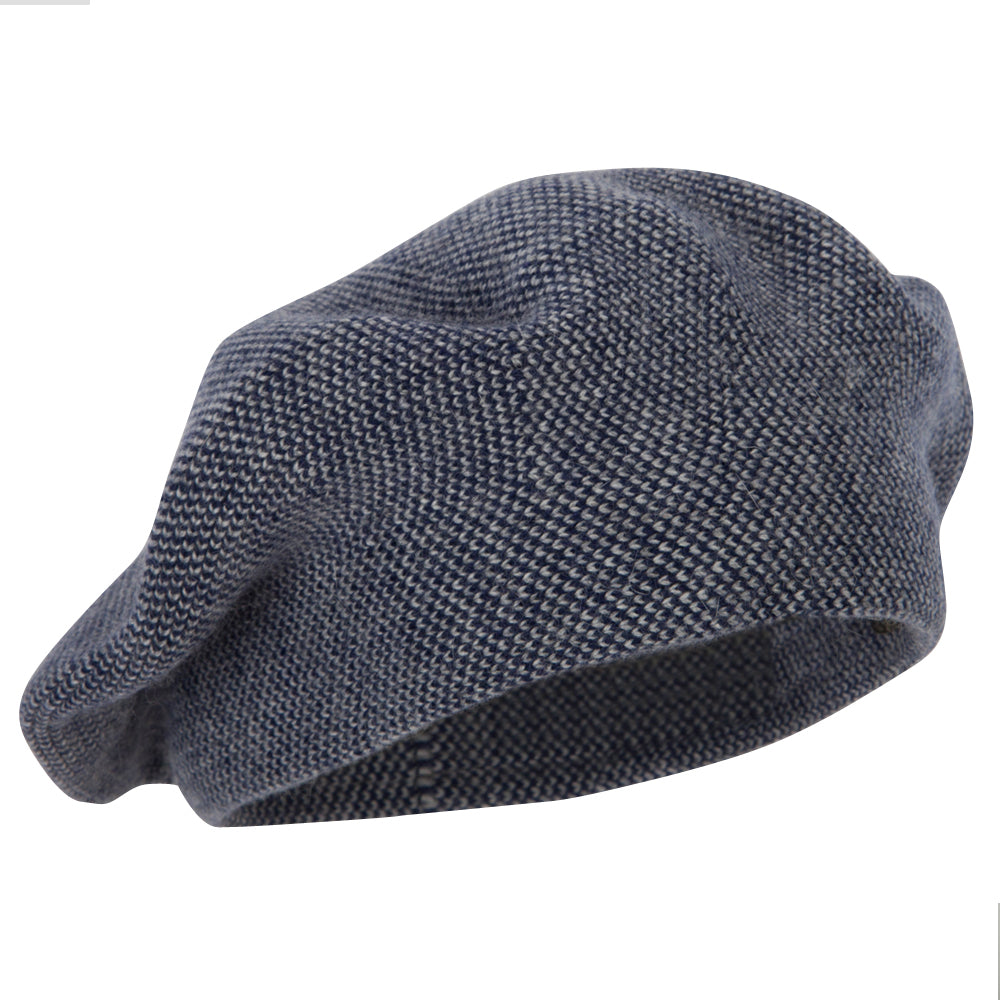 Ladies Acrylic Angora Wide Brim Edge Beret Hat