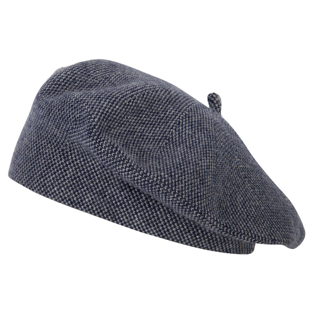 Ladies Acrylic Angora Wide Brim Edge Beret Hat