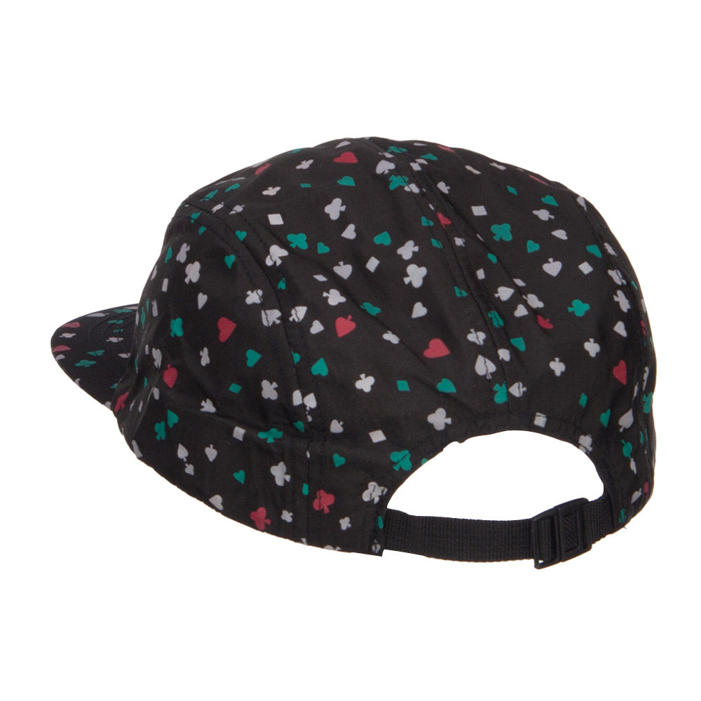 Men's 5 Panel Card Print Cap