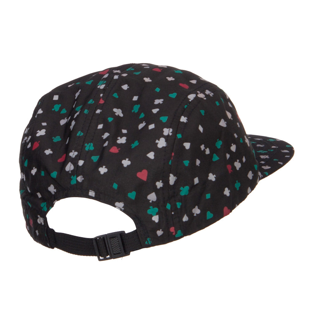 Men's 5 Panel Card Print Cap