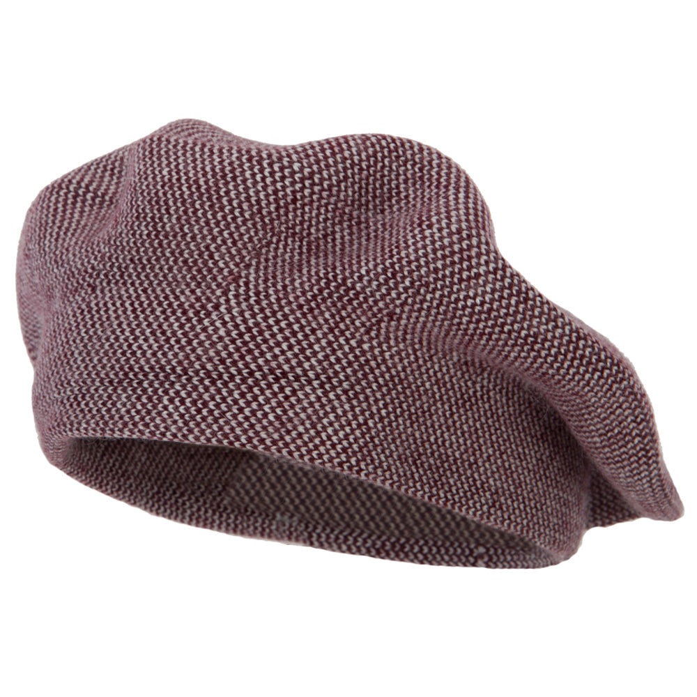 Ladies Acrylic Angora Wide Brim Edge Beret Hat