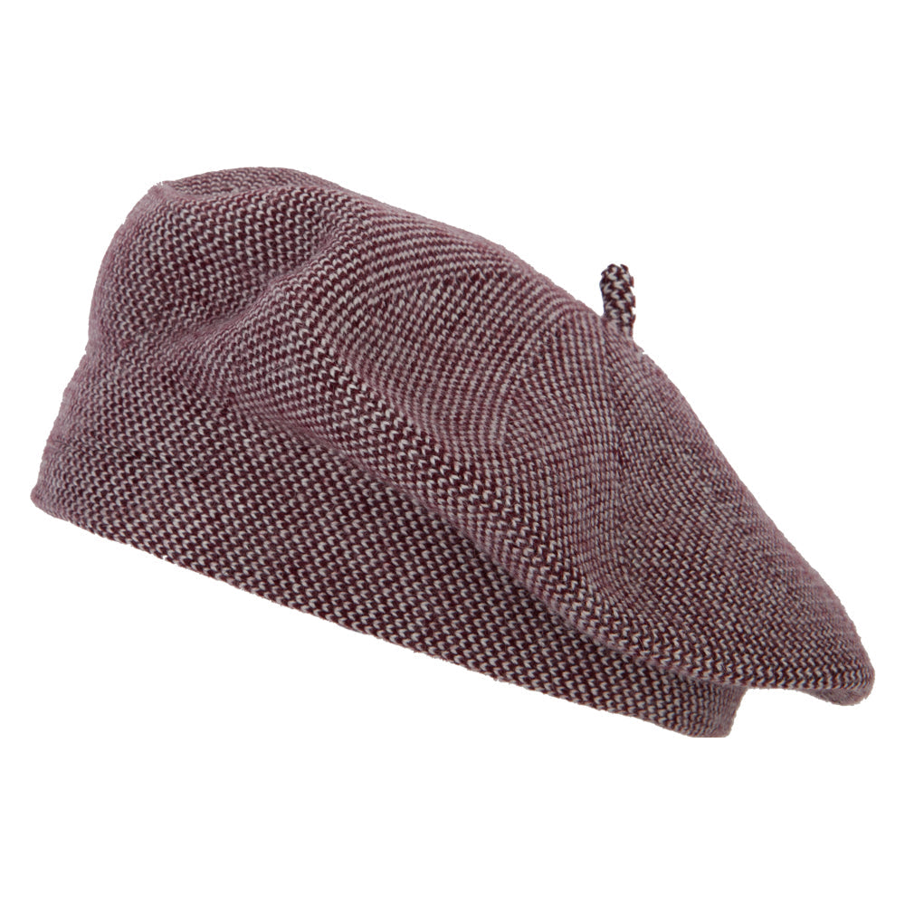 Ladies Acrylic Angora Wide Brim Edge Beret Hat
