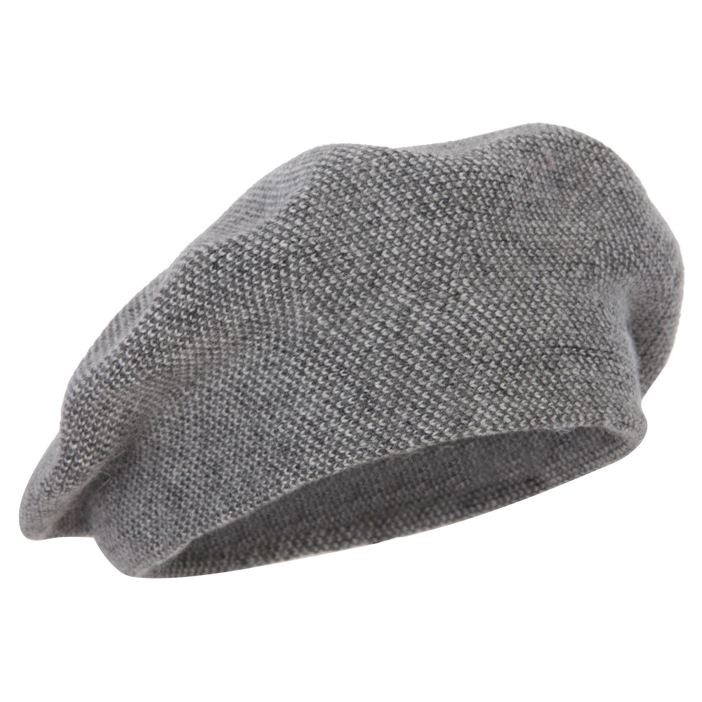 Ladies Acrylic Angora Wide Brim Edge Beret Hat