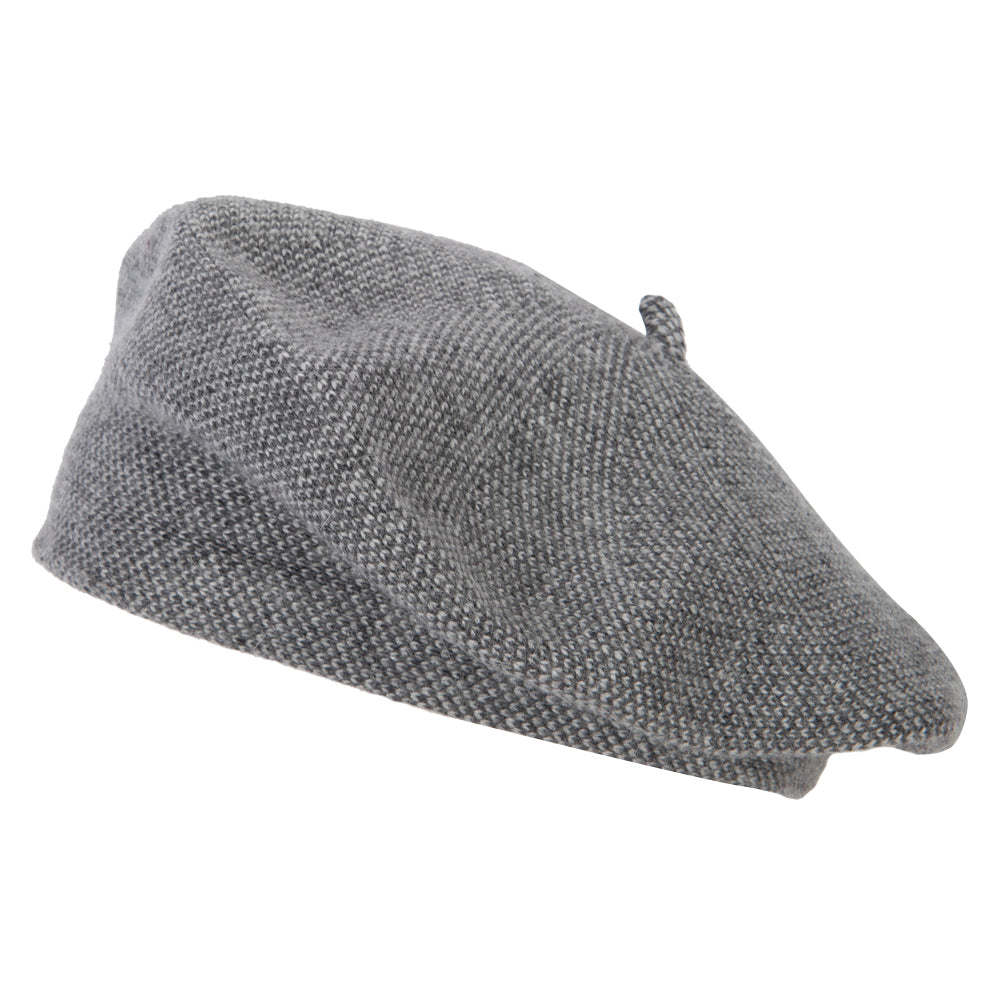 Ladies Acrylic Angora Wide Brim Edge Beret Hat