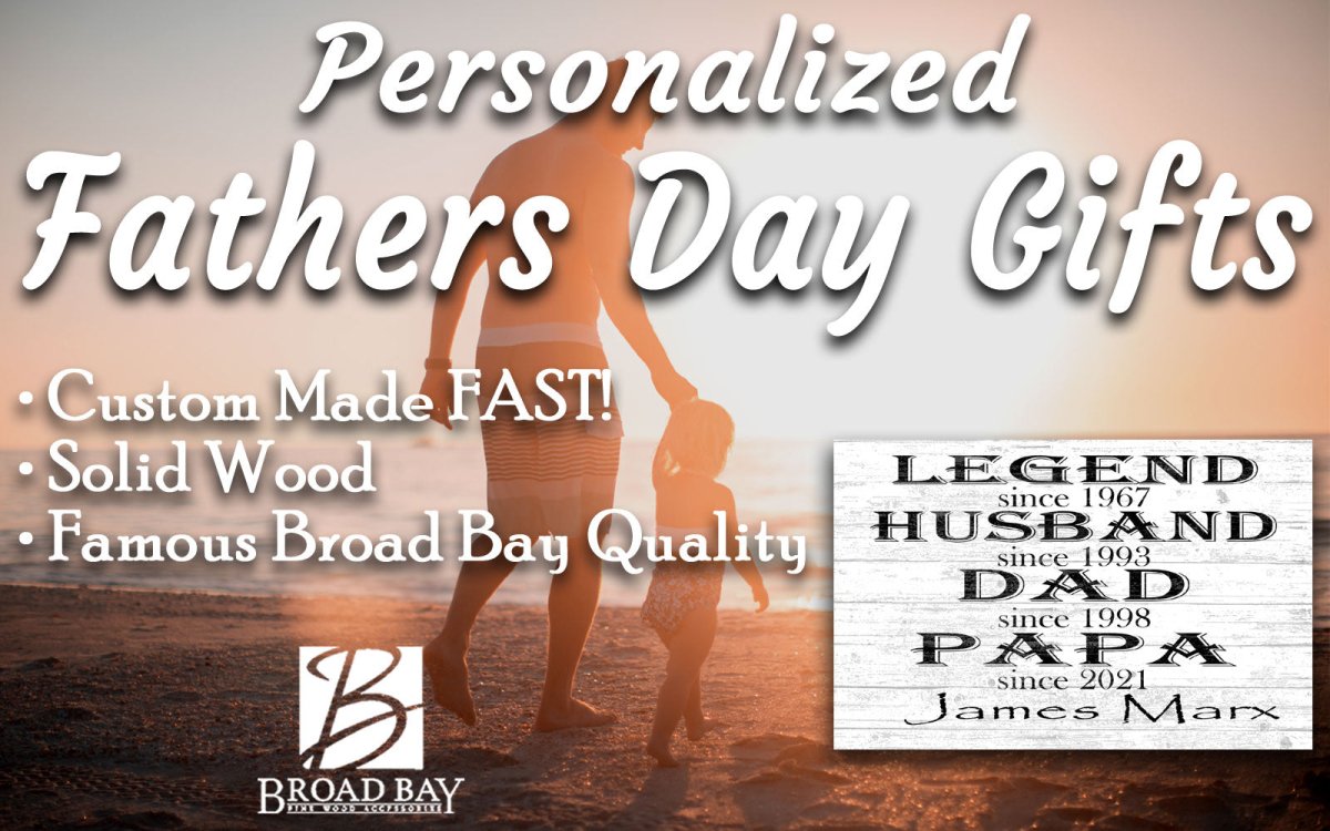 DAD Gift Sign PERSONALIZED Father Milestone Dates